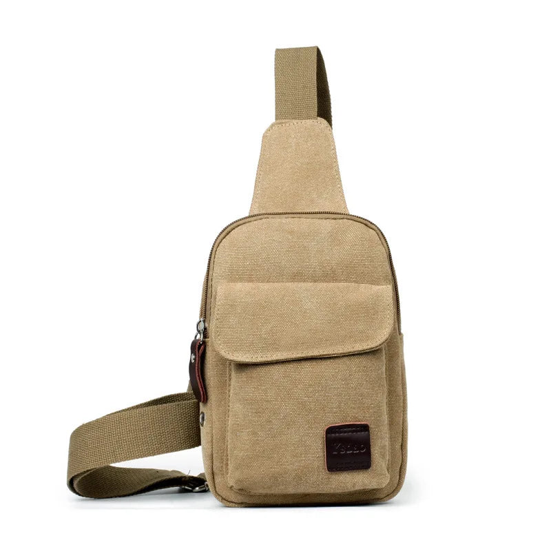 YoReAi Men Casual Canvas Usb Charging Chest Bag Messenger Sling Pack Design Practical Shoulder Bags for Male Crossbody Sac a Dos