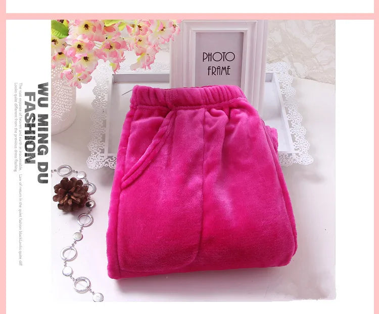 Fdfklak M-XXL Large Thicken Warm Women's Trousers Winter Flannel Pants For Pajama Bottoms Multiple Styles Couple Lounge Wear