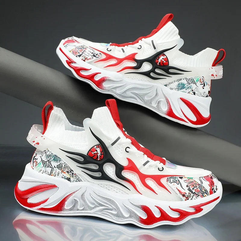 2023 New Tide Shoes for Mens Fashion Sneakers Non-slip Lightweight Running Shoes Outdoor Ankle Shoes Plus Size Men Sneakers