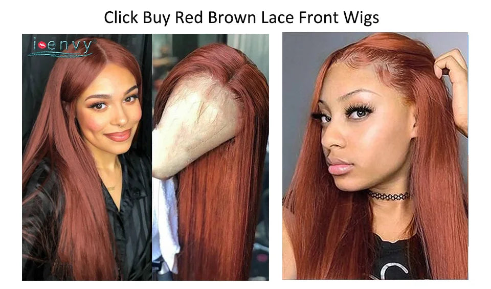Transparent Lace Wig Straight Brown Lace Front Human Hair Wigs Chocolate Color Blonde Brazilian Human Hair Wigs For Women Remy