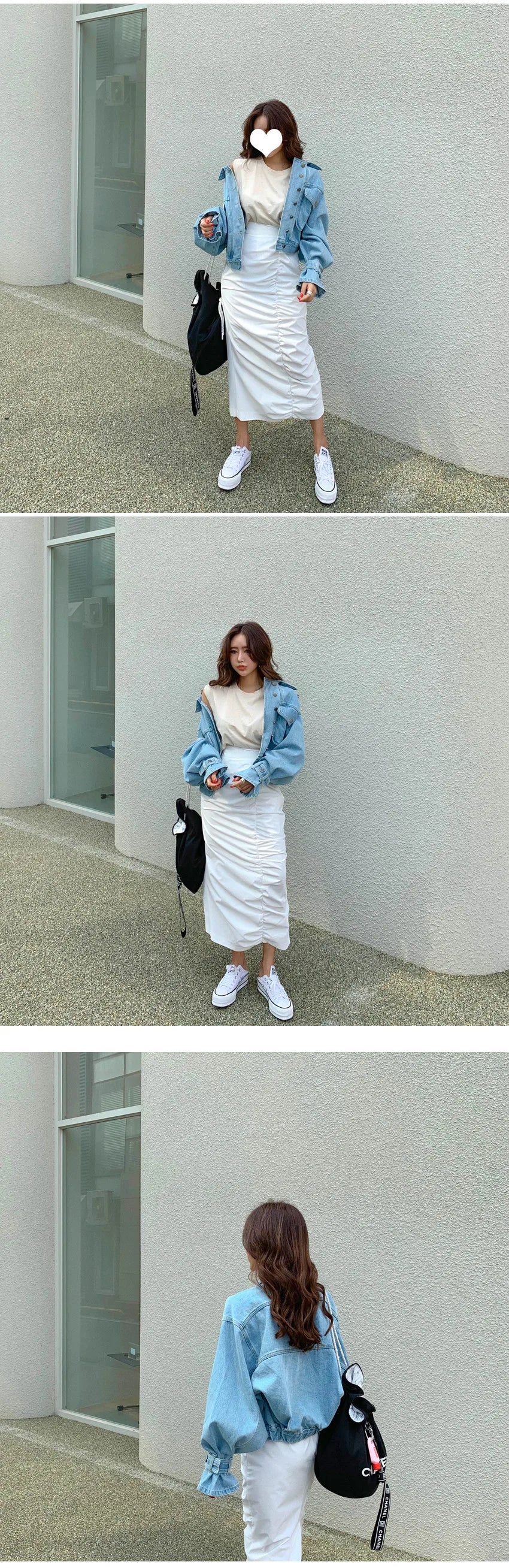 Autumn Denim Jacket Women Chic Casual Boyfriend Style Office Lady Loose Fit Coat