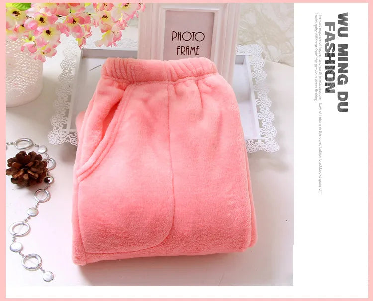 Fdfklak M-XXL Large Thicken Warm Women's Trousers Winter Flannel Pants For Pajama Bottoms Multiple Styles Couple Lounge Wear