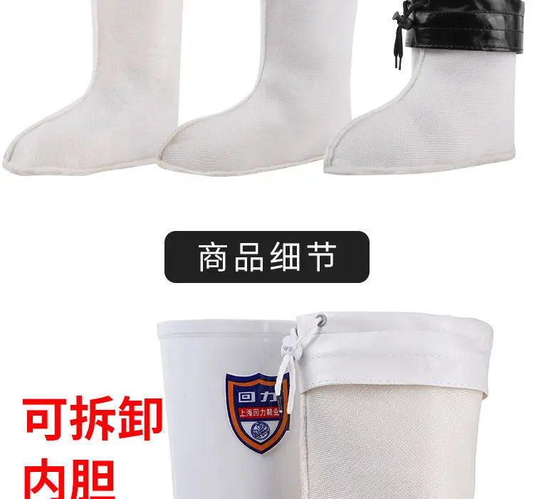 Cold-Proof Men's and Women's Rain Boots Cotton Cover Water Shoe Lining Winter Rain Boots Cotton Lining Fleece Lined