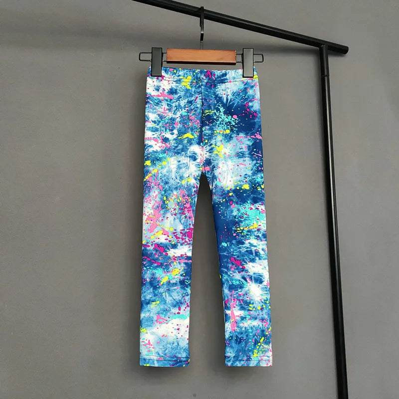 Children Kids Baby Girls Leggings Autumn Print Flowers Cartoon Leopard Pattern Girl Pants