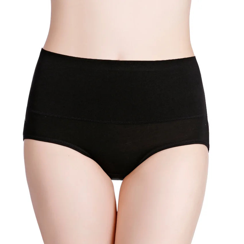3Pcs Women's Panties Plus Size High Waist Underwear Female Sexy Lingerie Cotton Brief Gril Underpant Breathable Intimates Ladies