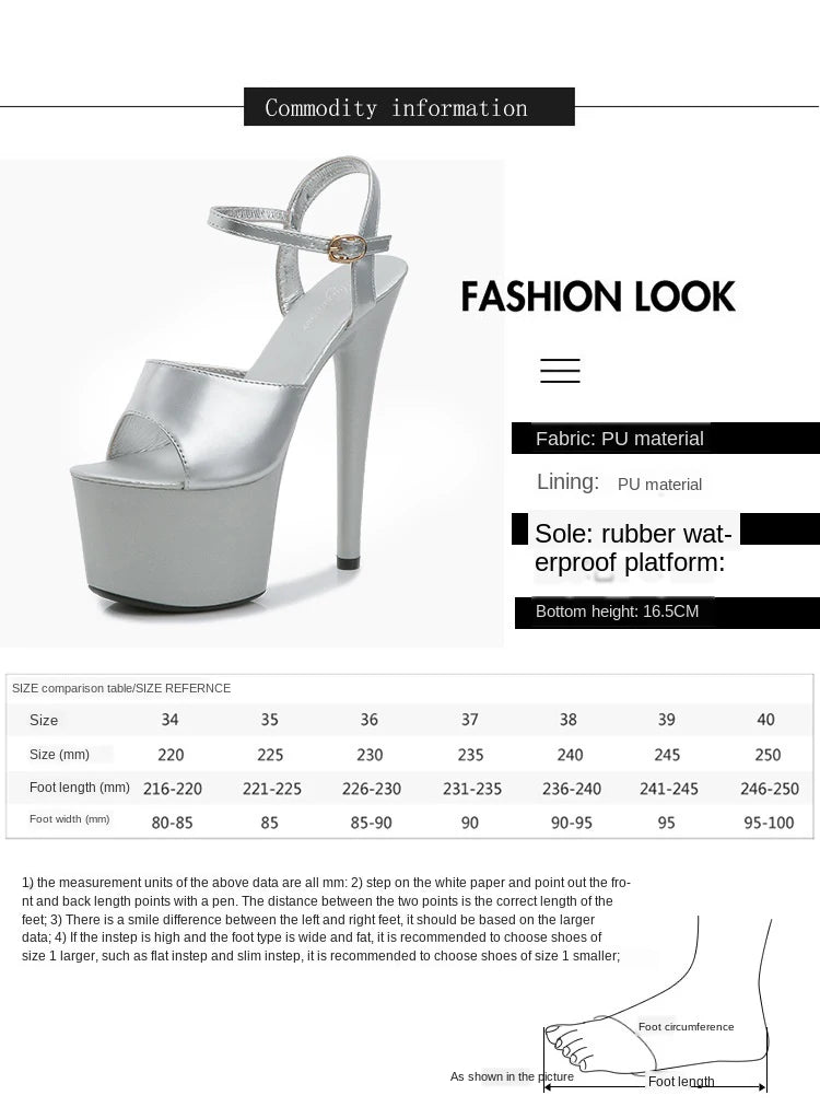 2022 Stripper Pole Dance Shoes High Heels Women Sexy Show Shoes Party Club 13 15 17CM Sandals Platform High-heeled Shoes Wedding
