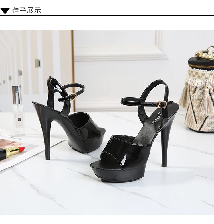 2022 Stripper Pole Dance Shoes High Heels Women Sexy Show Shoes Party Club 13 15 17CM Sandals Platform High-heeled Shoes Wedding