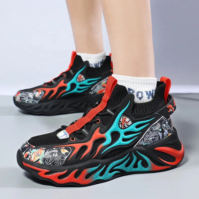 2023 New Tide Shoes for Mens Fashion Sneakers Non-slip Lightweight Running Shoes Outdoor Ankle Shoes Plus Size Men Sneakers