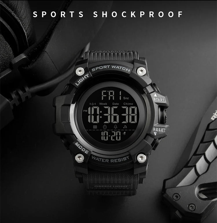SKMEI Top Brand Outdoor Sport Smart Watch Men Multifunction Fitness Watches 5Bar Waterproof Digital Watch reloj hombre 1227/1384