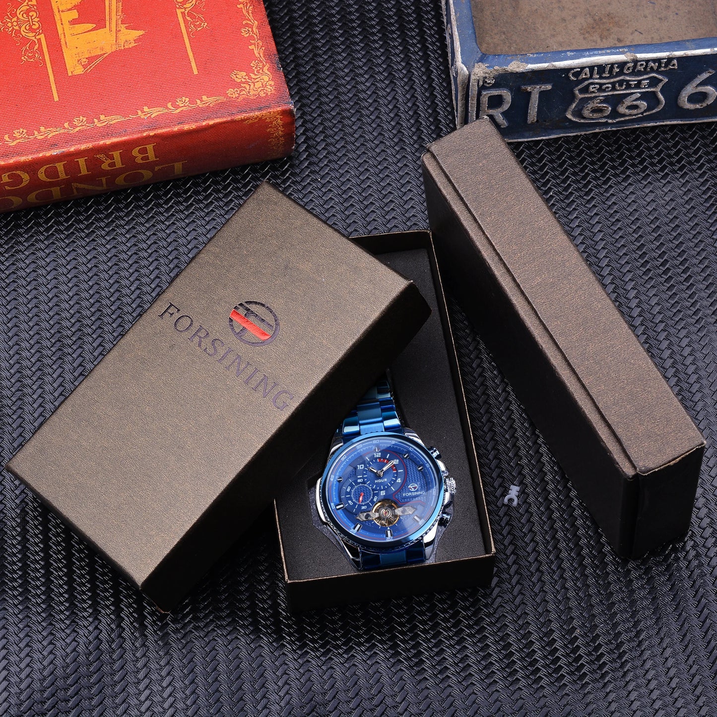 Forsining Mens Automatic Mechanical Watch Tourbillon Wristwatches Men Waterproof Watches Bule Luxury Wrist Watch Relojes Hombre
