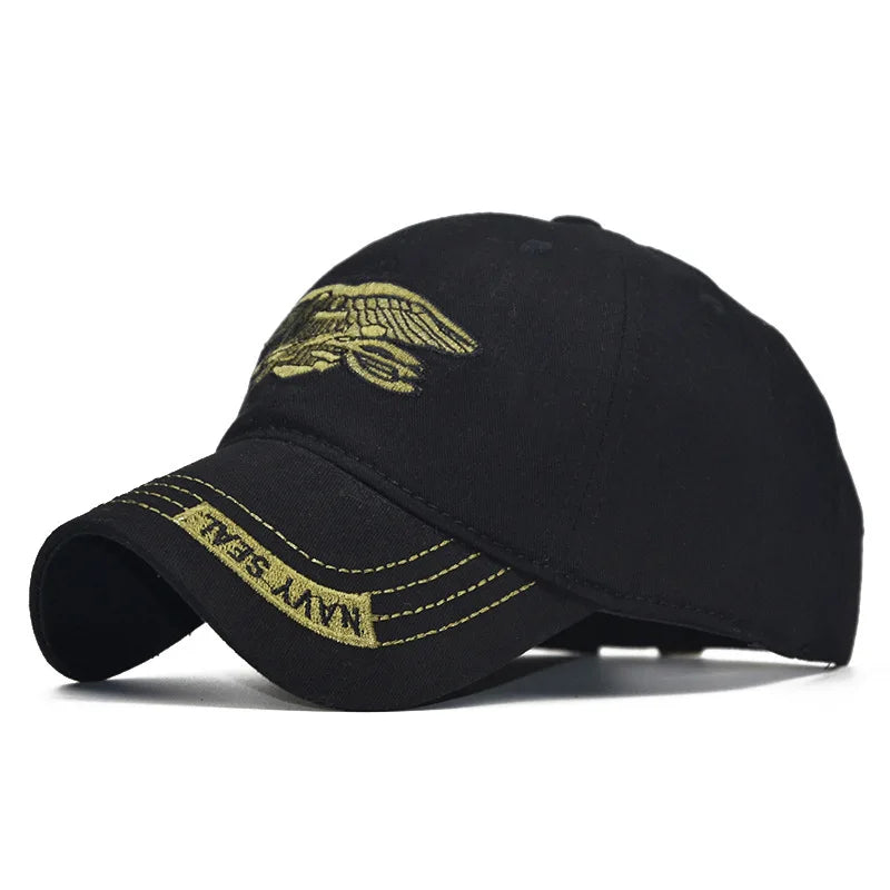 High quality SEALs Cap Mens embroidery Baseball Caps Brand USA Army Camouflage Hat Snapback Caps Cotton Adjustable hat BAZAARHUBO
