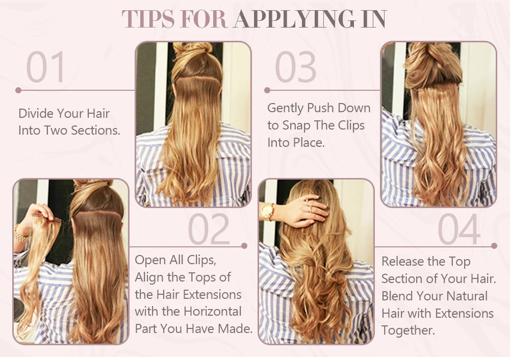 Ugeat Clip In Human Hair Extensions Blonde Color Seamless Invisible Full Head Balayage Soft Remy Hair Extensions For Salon