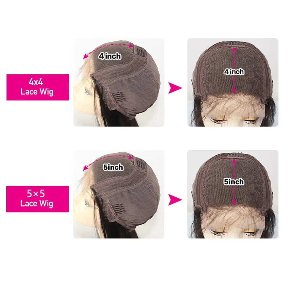 Body Wave Human Hair wigs 13x6/4 Transparent Lace Front Wigs HD Lace Frontal Wigs Body Wave 30 inches 4x4 Human Hair Lace Wigs