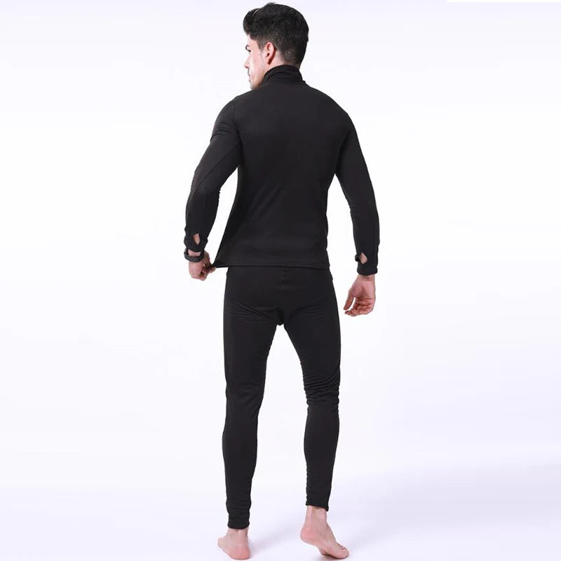 ESDY Fleece Thermal Underwear Men Autumn Winter Warm Long Johns Fitness Sports Compression Breathable Leggins Thermo Tracksuit