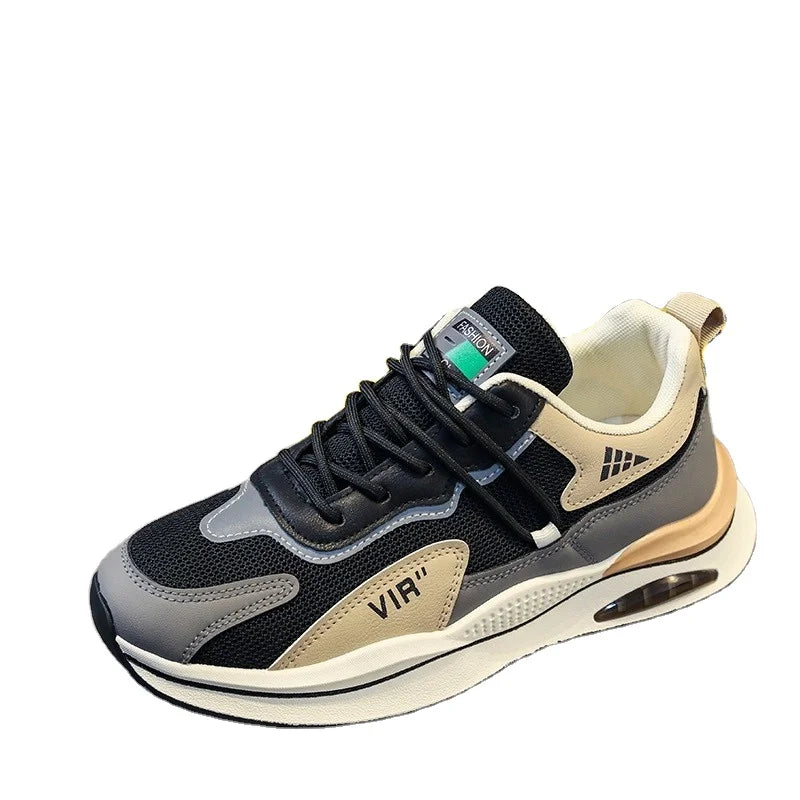 New Breathable Mesh Surface Sports Shoes Leisure Men's Trend All Match Thick Sole Men's Running  Shoes