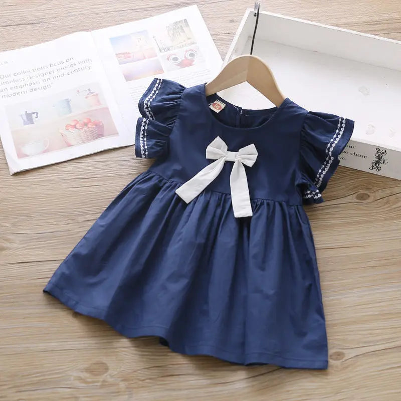 Girl Casual Dress 2024 New Fashion Princess Dresses Girls Sweet Costumes Cute Outfits Baby Girls Vestidos for 1- 5Y