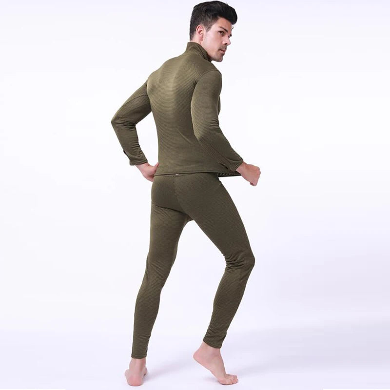 ESDY Fleece Thermal Underwear Men Autumn Winter Warm Long Johns Fitness Sports Compression Breathable Leggins Thermo Tracksuit