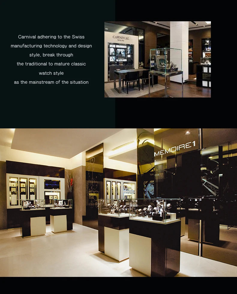 CARNIVAL Brand High-end IW Series Luxury MIYOTA Mechanical Watch for Women Stainless Steel Sapphire Mirror Automatic Watches