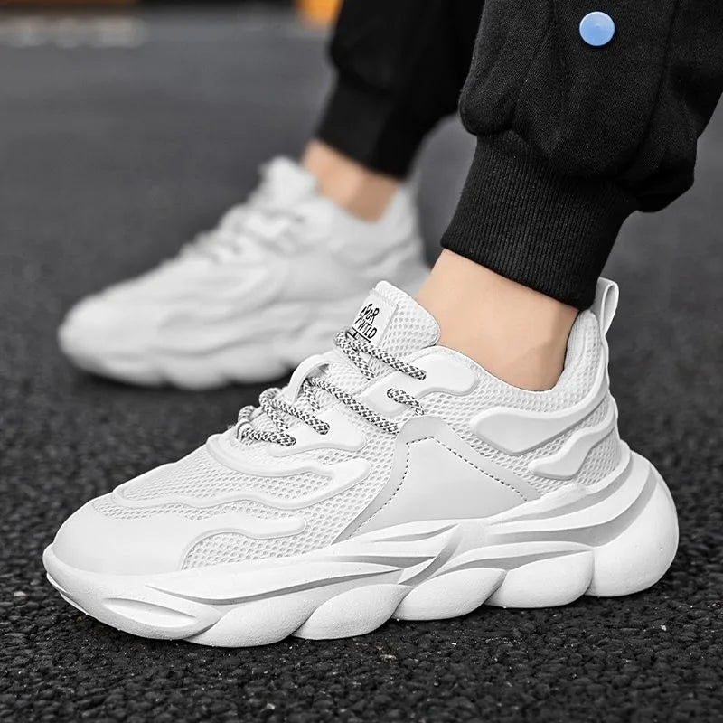 New Men's Breathable Mesh Sports Shoes Thick Sole Sports Shoes Men's Casual Running Shoes