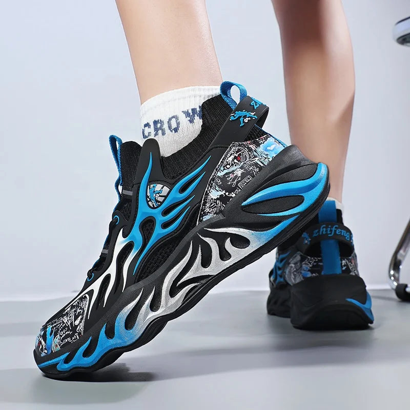 2023 New Tide Shoes for Mens Fashion Sneakers Non-slip Lightweight Running Shoes Outdoor Ankle Shoes Plus Size Men Sneakers