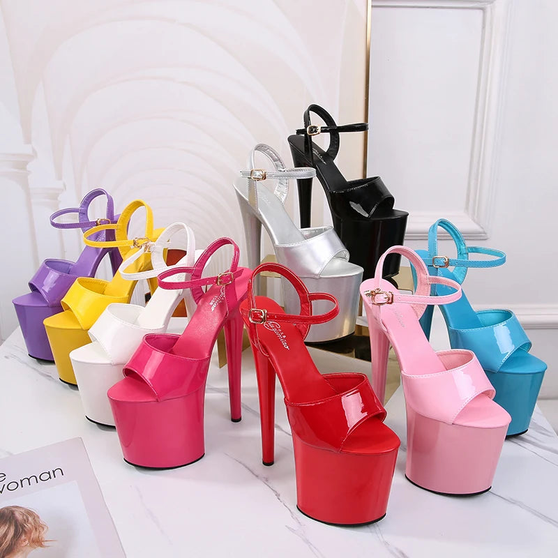 2022 Stripper Pole Dance Shoes High Heels Women Sexy Show Shoes Party Club 13 15 17CM Sandals Platform High-heeled Shoes Wedding