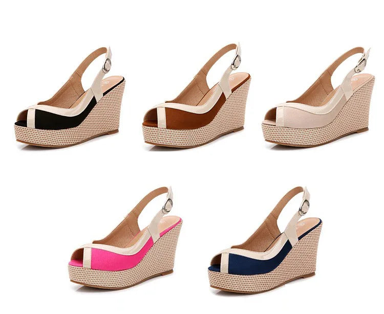 EAGSITY Platform peep toe suqare heel slip on pumps ankle strap sandals for women ladies high heel shoes party dacning