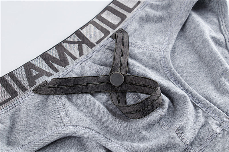 Sexy Men Underwear Briefs U Convex Big Penis Pouch Design Wonderjock Men Cotton Briefs for Man Bikini Adjustment Ring Cock