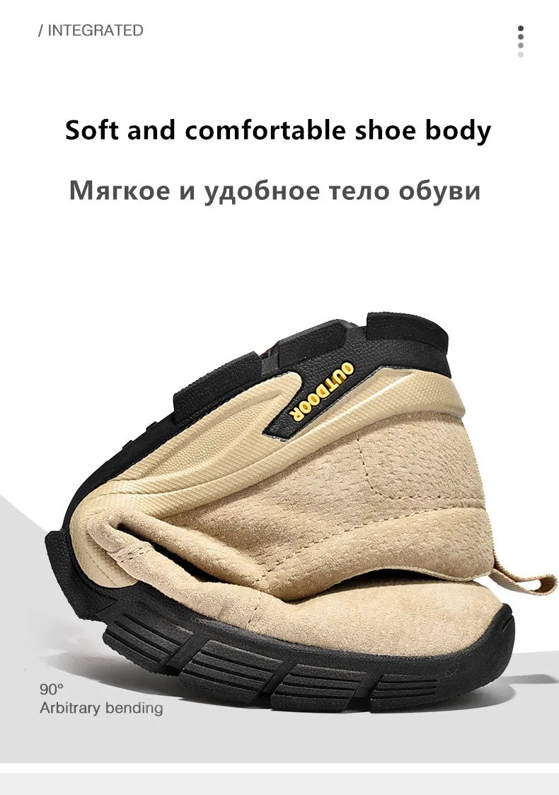 Brand Men's Shoes Genuine Leather Casual Shoes Outdoor Men's Breathable Sneakers Suede Original Men's Moccasins Loafers Sneakers