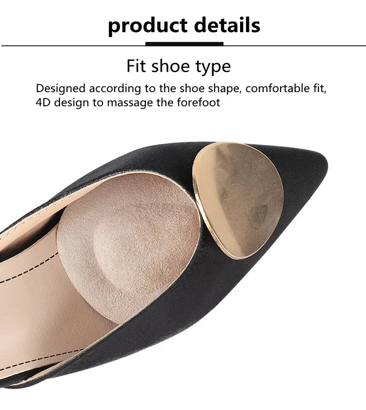 Women's Anti-slip Silicone Gel Half Insoles Forefoot Pain Relief Inserts for High Heels Comfortable Shoe Accessories