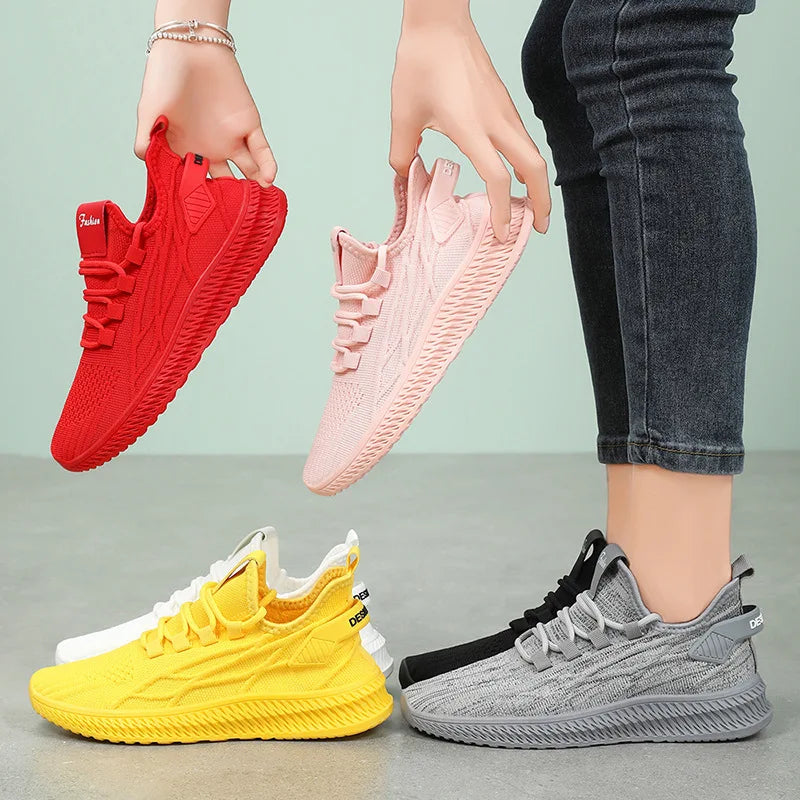 Mesh Running Shoes Women's Spring New Korean Version Sports Shoes Casual Student Running Shoes
