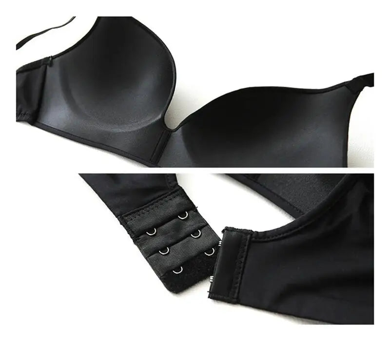 Thin Triangular Cup Bra Adjustable Shoulder Strap Gather Brassiere Wireless Anti-glare Bralette Seamless Sleeping Women Lingerie