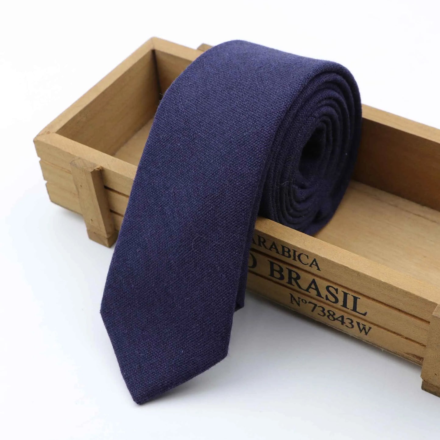 Cotton Ties Men's Solid Color Tie Narrow Necktie Slim Skinny Cravate Narrow Thick Neckties BAZAARHUBO