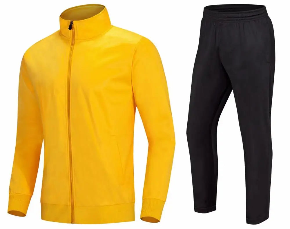 Winter velvet Running sets Jacket with pants Men kids Gym Fitness Workout Sportswear soccer football Hooded Jogging Sports sets