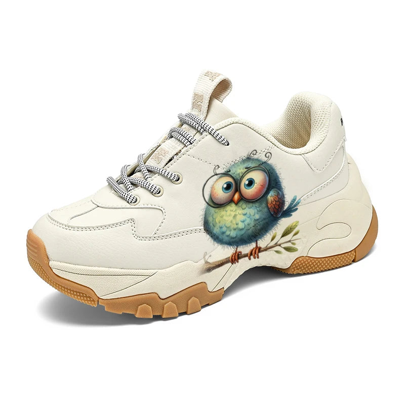 Greatshoe Wholesale Women'S Fashion Breathable Lightweight Printed Womens Flat Heel Lace up Sneakers Running Shoes Women