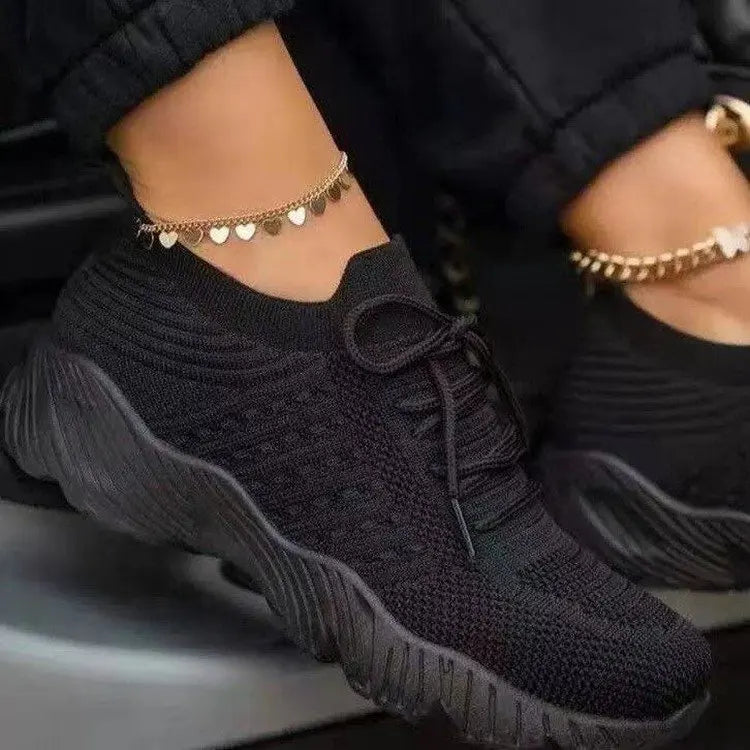 Ins Korean Trendy Little Daisy Sport Shoes Girls Breathable Running Shoes for Women Chunky Sneakers