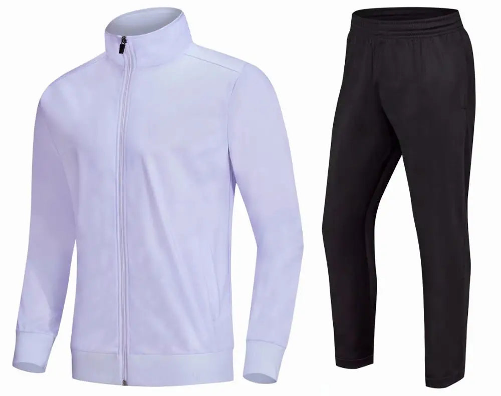 Winter velvet Running sets Jacket with pants Men kids Gym Fitness Workout Sportswear soccer football Hooded Jogging Sports sets