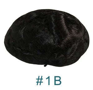 0.02mm Super Ultra Thin Skin 80% Density Natural Hairline Men Toupee Blonde Brown Grey Human Hair Undetected Capillary Prosthesi