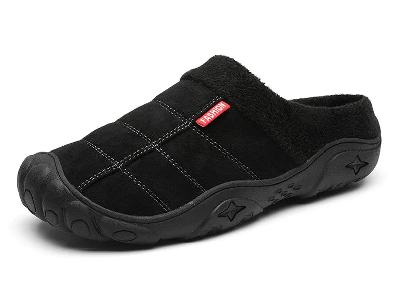 Winter Men Plus Size Leisure Indoor Plush Slippers Home Cotton Shoes Warm House Shoes Room Unisex Pantofole Peluche Invernali 48