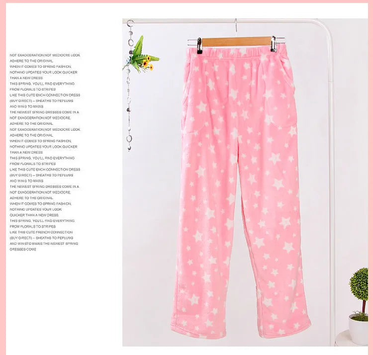 Fdfklak M-XXL Large Thicken Warm Women's Trousers Winter Flannel Pants For Pajama Bottoms Multiple Styles Couple Lounge Wear