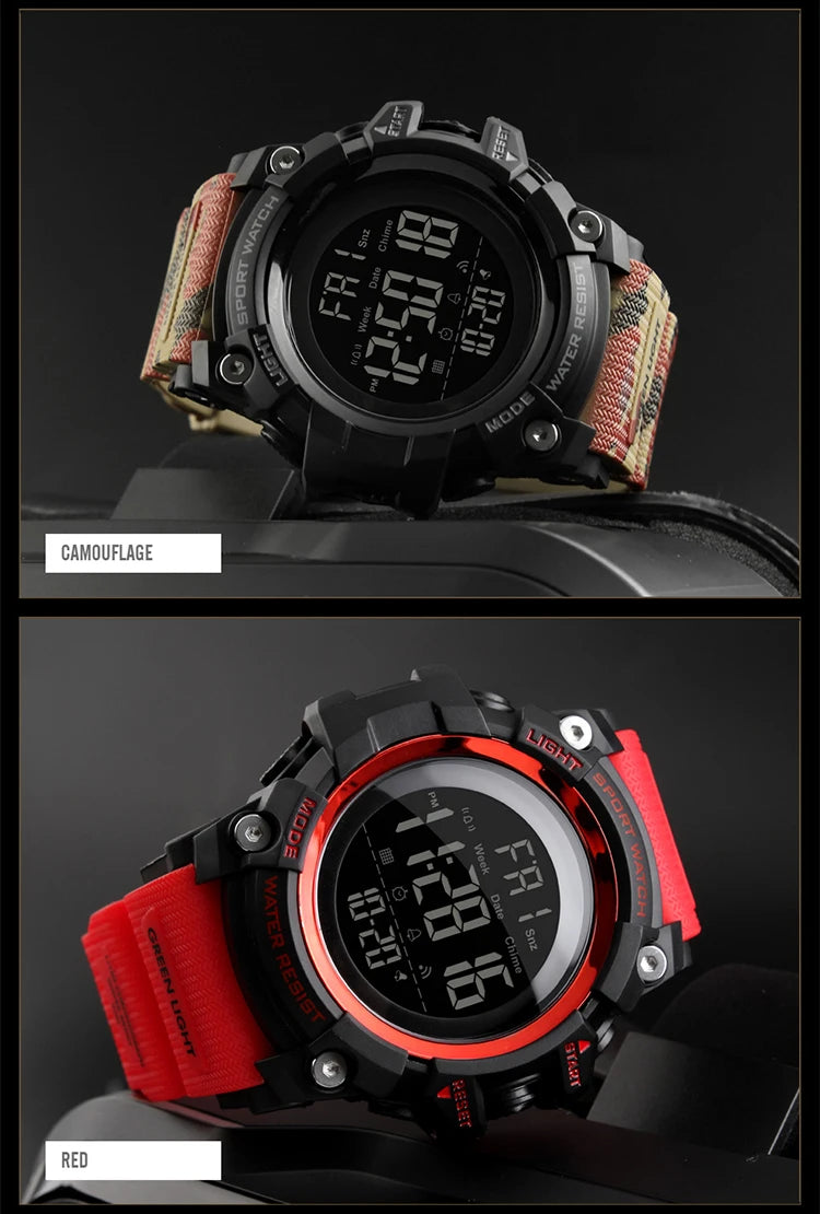 SKMEI Top Brand Outdoor Sport Smart Watch Men Multifunction Fitness Watches 5Bar Waterproof Digital Watch reloj hombre 1227/1384