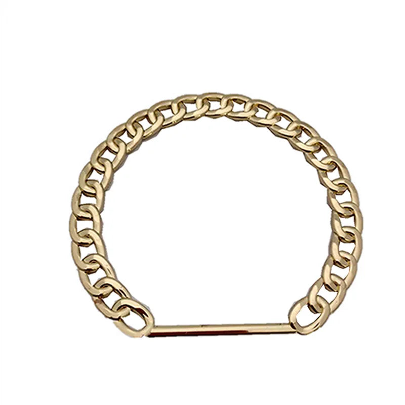 Golden Vintage Bag Chain Handle Women Bag Straps Handbag Chain Fashion Woman Bag Accessory Detachable Parts Replacement Handle