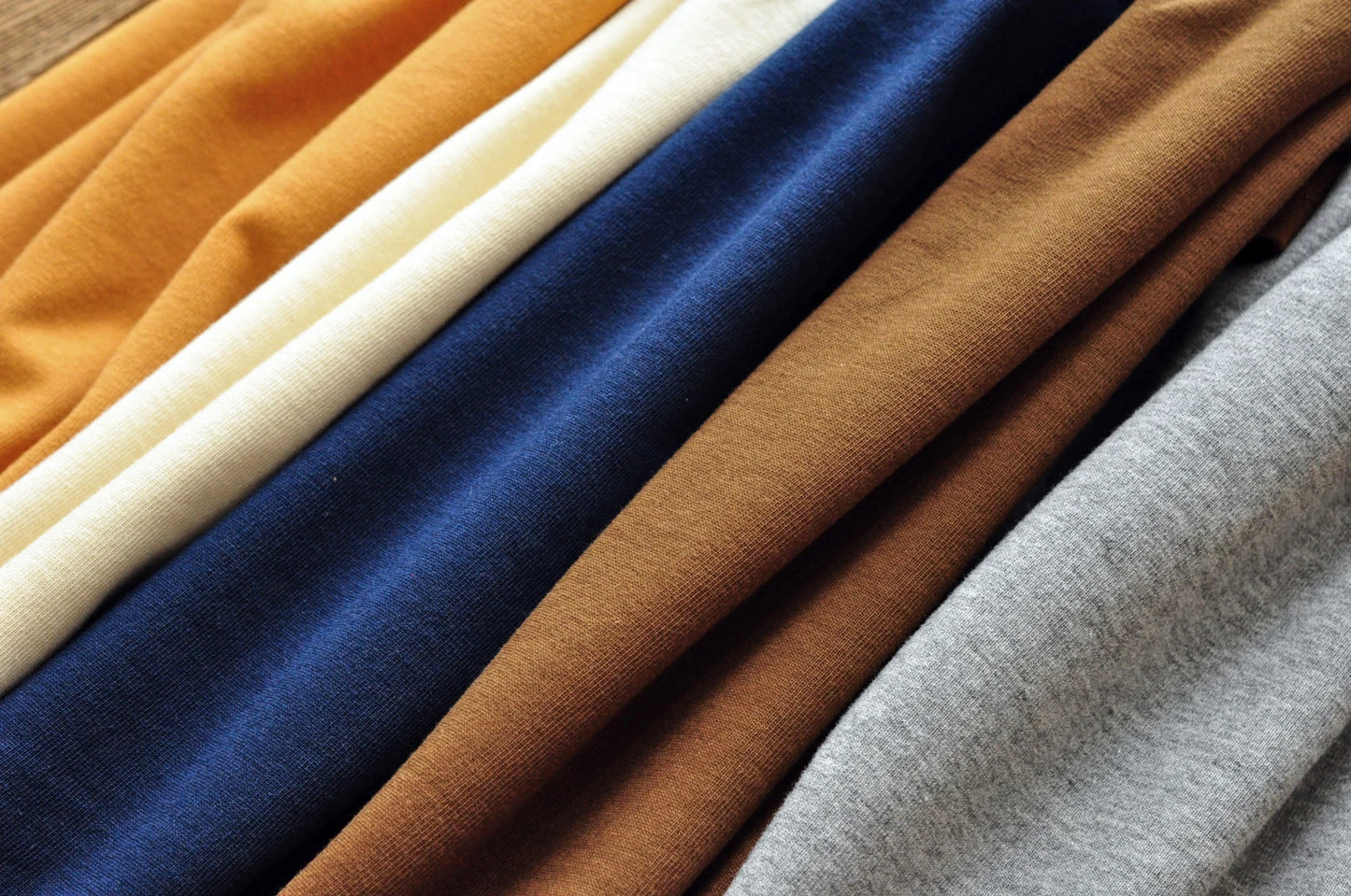 Saucezhan Tops & Tees Men's T-shirt Summer Short Sleeve 5 Colors Pure Cotton  Anti-deformation Double-woven fabric 340g