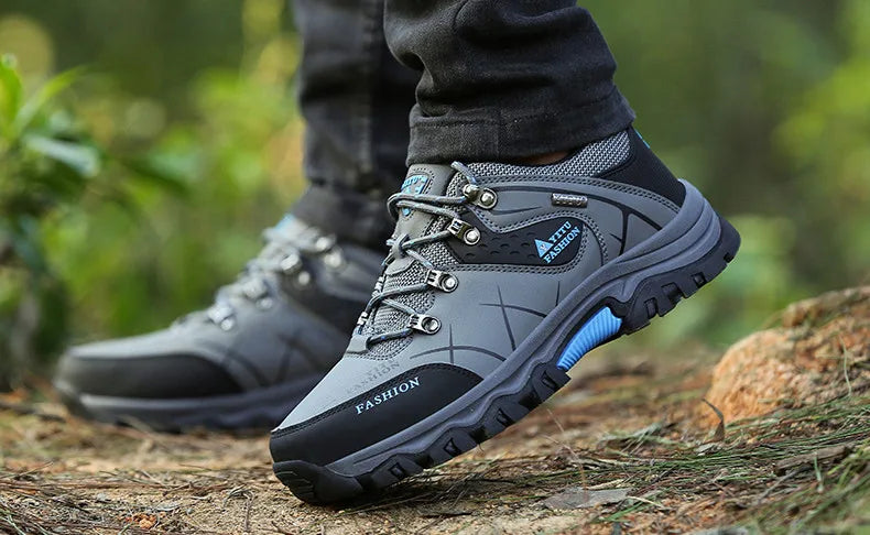 Brand New Spring Autumn Men Work Casual Shoes Men Outdoors Leather Round Toe Sneakers Men Climbing Hiking Shoes Big Size 39-47