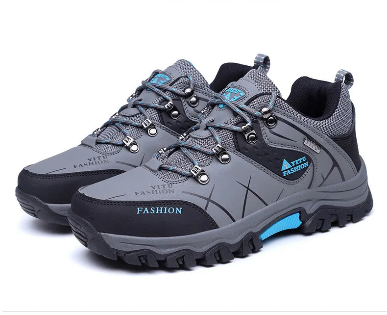 Brand New Spring Autumn Men Work Casual Shoes Men Outdoors Leather Round Toe Sneakers Men Climbing Hiking Shoes Big Size 39-47