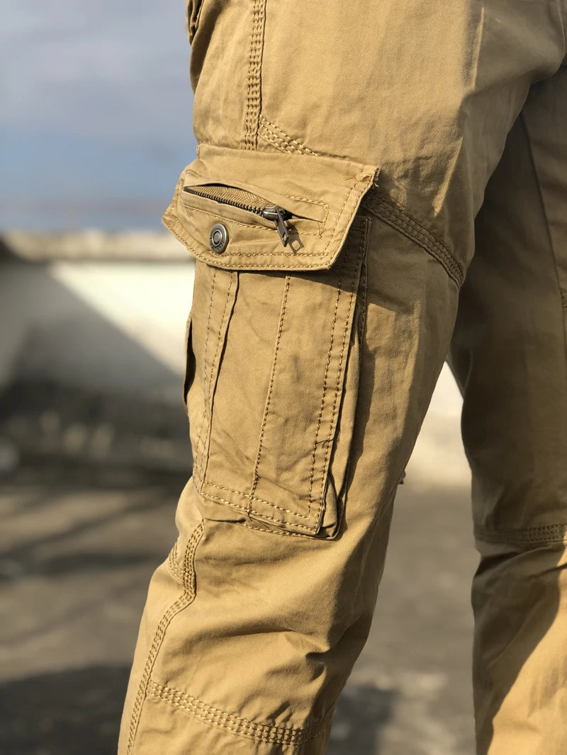 BAPAI Men's Fashion Work Pants Outdoor Wear-resistant Mountaineering Trousers Work Clothes Street Fashion Cargo Pants
