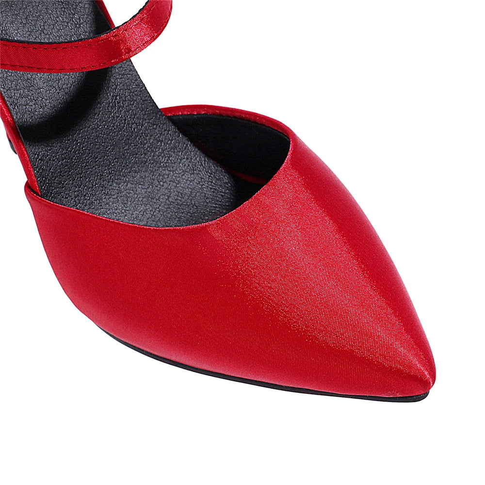 2026 Sexy Classic High Heels Women Sandals Summer Shoes Ladies Pumps Heels Woman Buckle Ankle Strap Shoes Green Black size 34-43