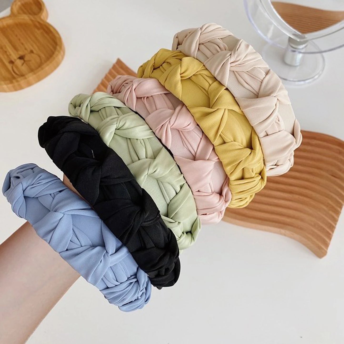 New Fashion Women Hair Accessories Wide Side Flower Hairband Casual Soft Hair Hoop Top Quality Headband Wholesale BAZAARHUBO