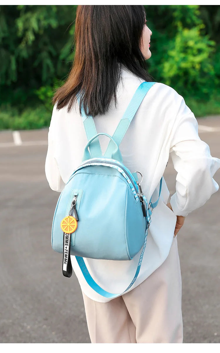 Women backpack casual letter multi-function multi pocket travel backpacks female school bag for teenage girl shoulder bags small