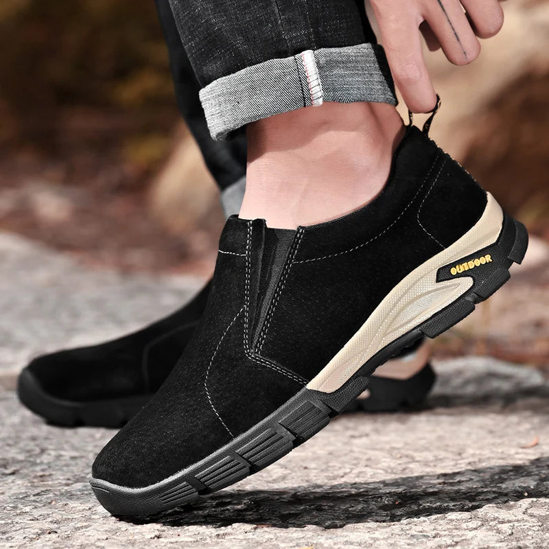 Brand Men's Shoes Genuine Leather Casual Shoes Outdoor Men's Breathable Sneakers Suede Original Men's Moccasins Loafers Sneakers