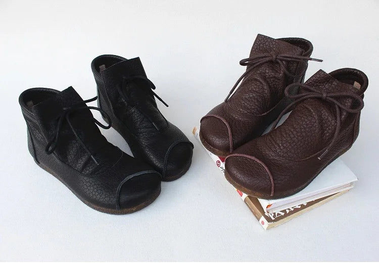 Careaymade-Genuine leather women's boots Fashion retro warm Oversized shoes cow leather Pure handmade ankle boots Casual boots